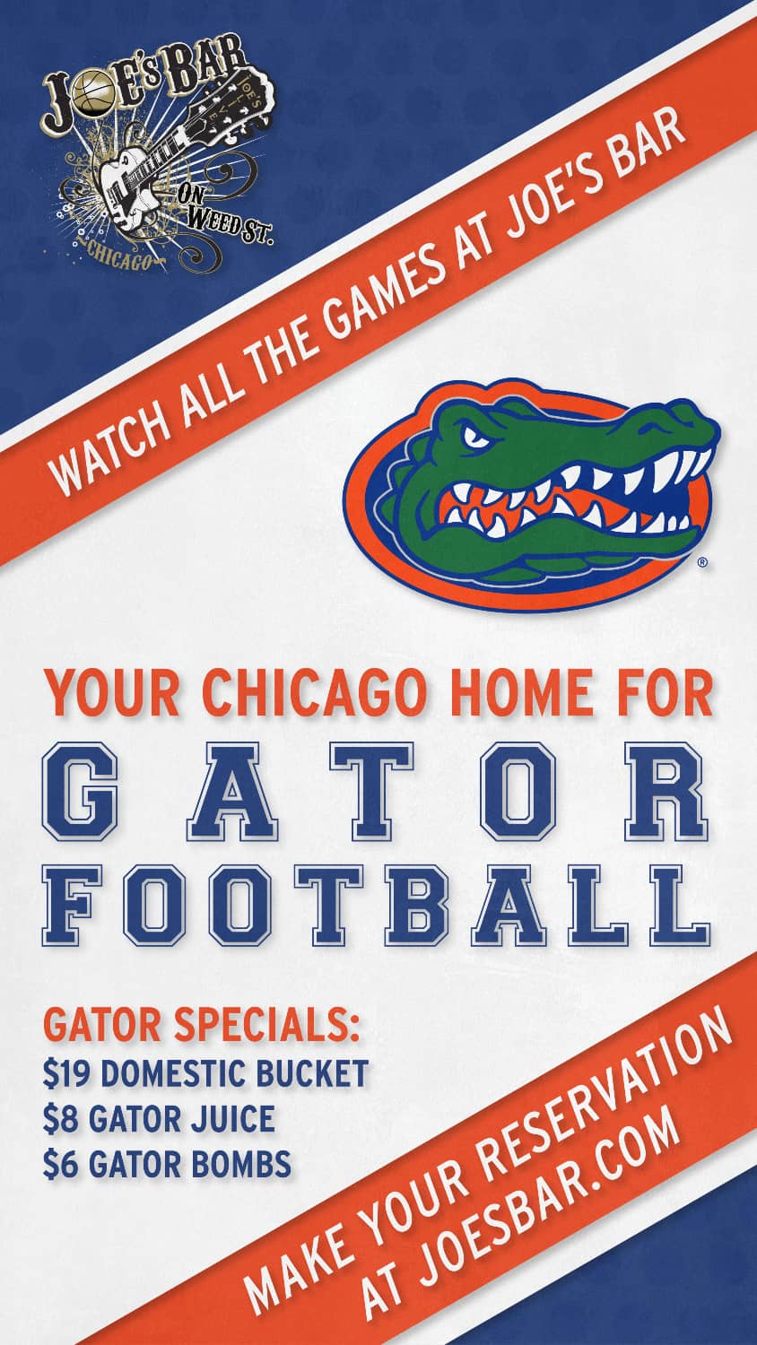 Florida Gators Football Reservation at Joe's on Weed St. Poster