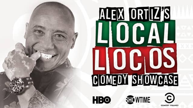 Poster for Alex Ortiz's Local Locos Comedy Showcase on September 1, 2024 at Joe's on Weed St.
